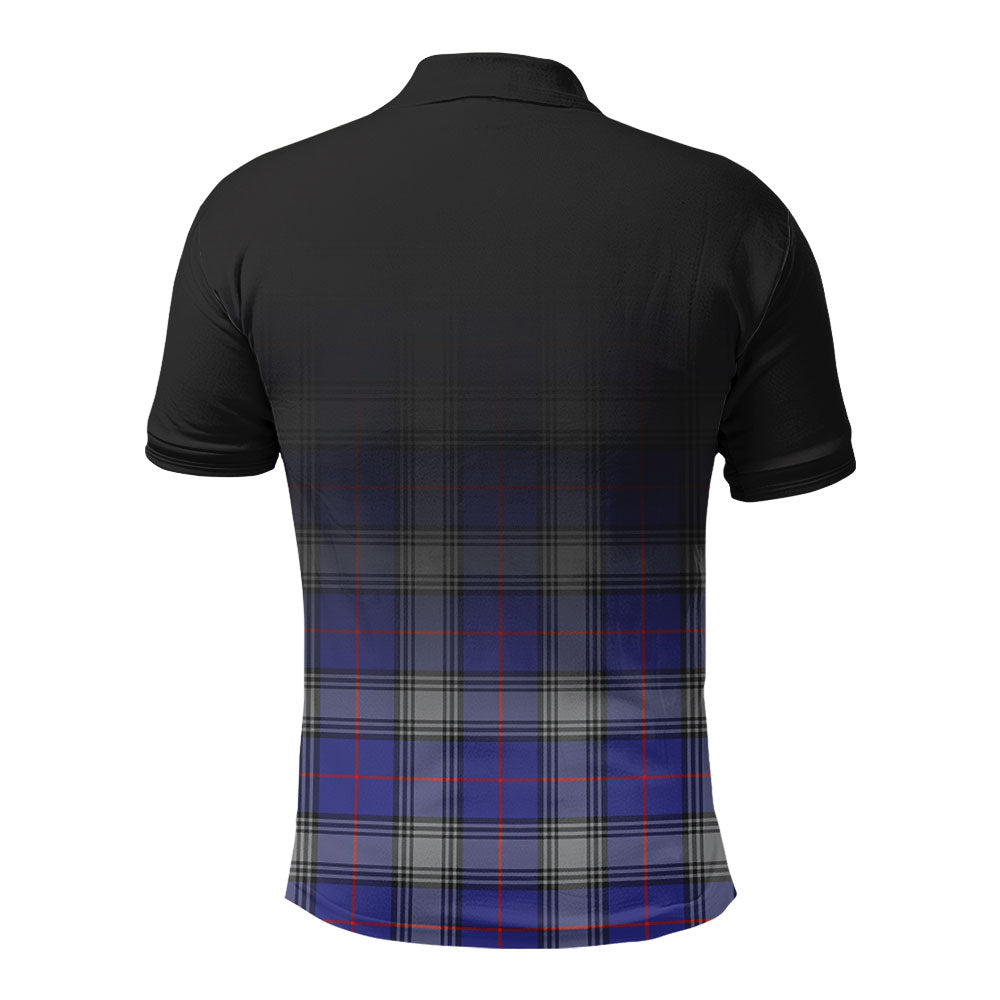 Kinnaird Tartan Crest Polo Shirt - Thistle Black Style