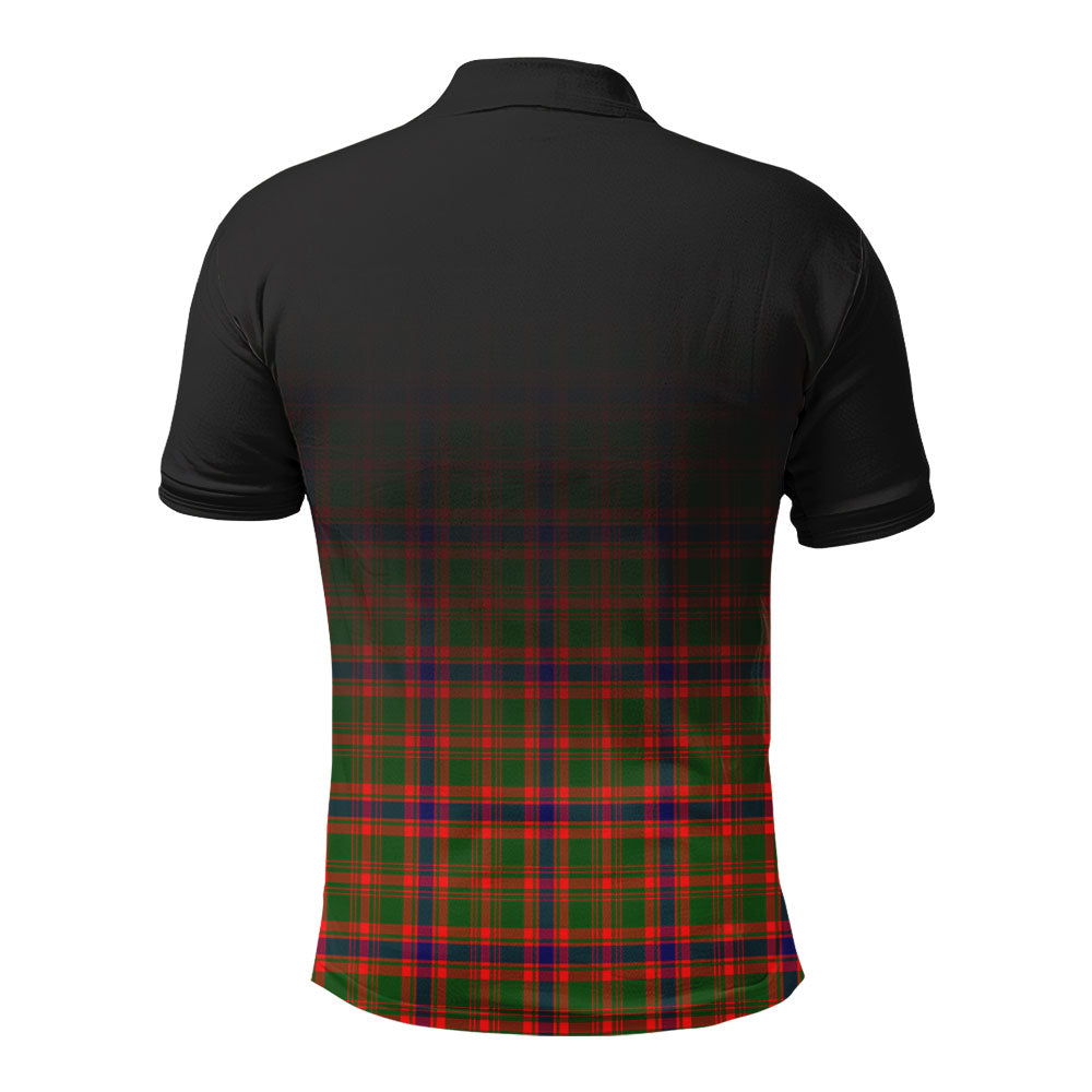 Kinninmont Tartan Crest Polo Shirt - Thistle Black Style