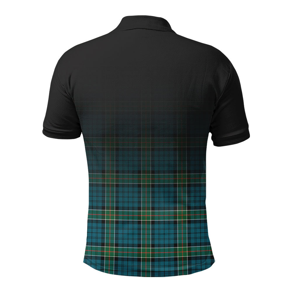 Kirkpatrick Ancient Tartan Crest Polo Shirt - Thistle Black Style