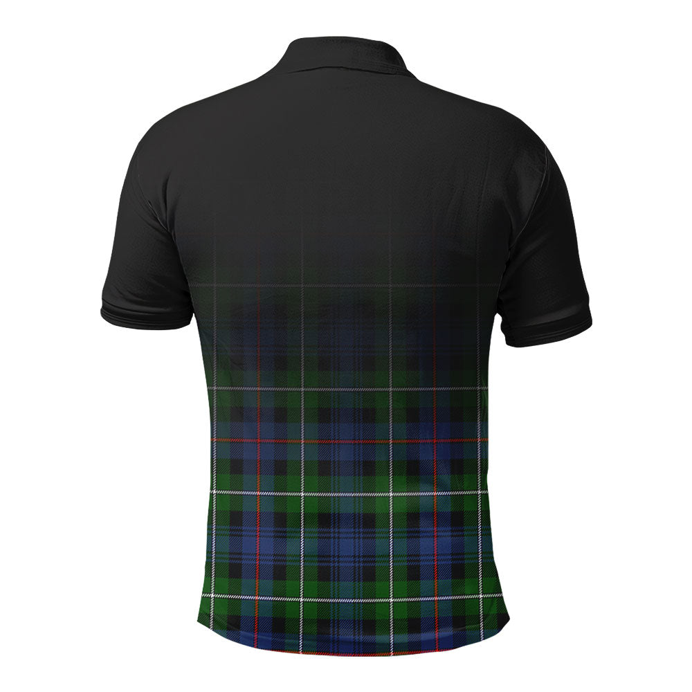 Kirkpatrick Tartan Crest Polo Shirt - Thistle Black Style