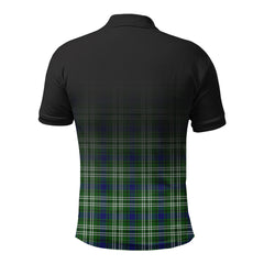 Learmonth Tartan Crest Polo Shirt - Thistle Black Style