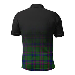 Lockhart Modern Tartan Crest Polo Shirt - Thistle Black Style