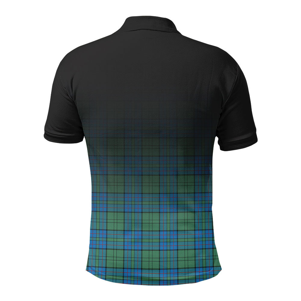 Lockhart Tartan Crest Polo Shirt - Thistle Black Style