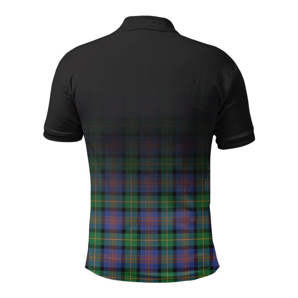 Logan Ancient Tartan Crest Polo Shirt - Thistle Black Style