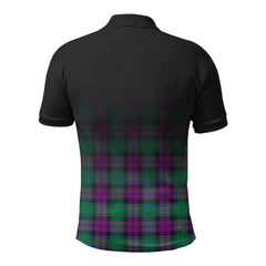 MacArthur – Milton Tartan Crest Polo Shirt - Thistle Black Style