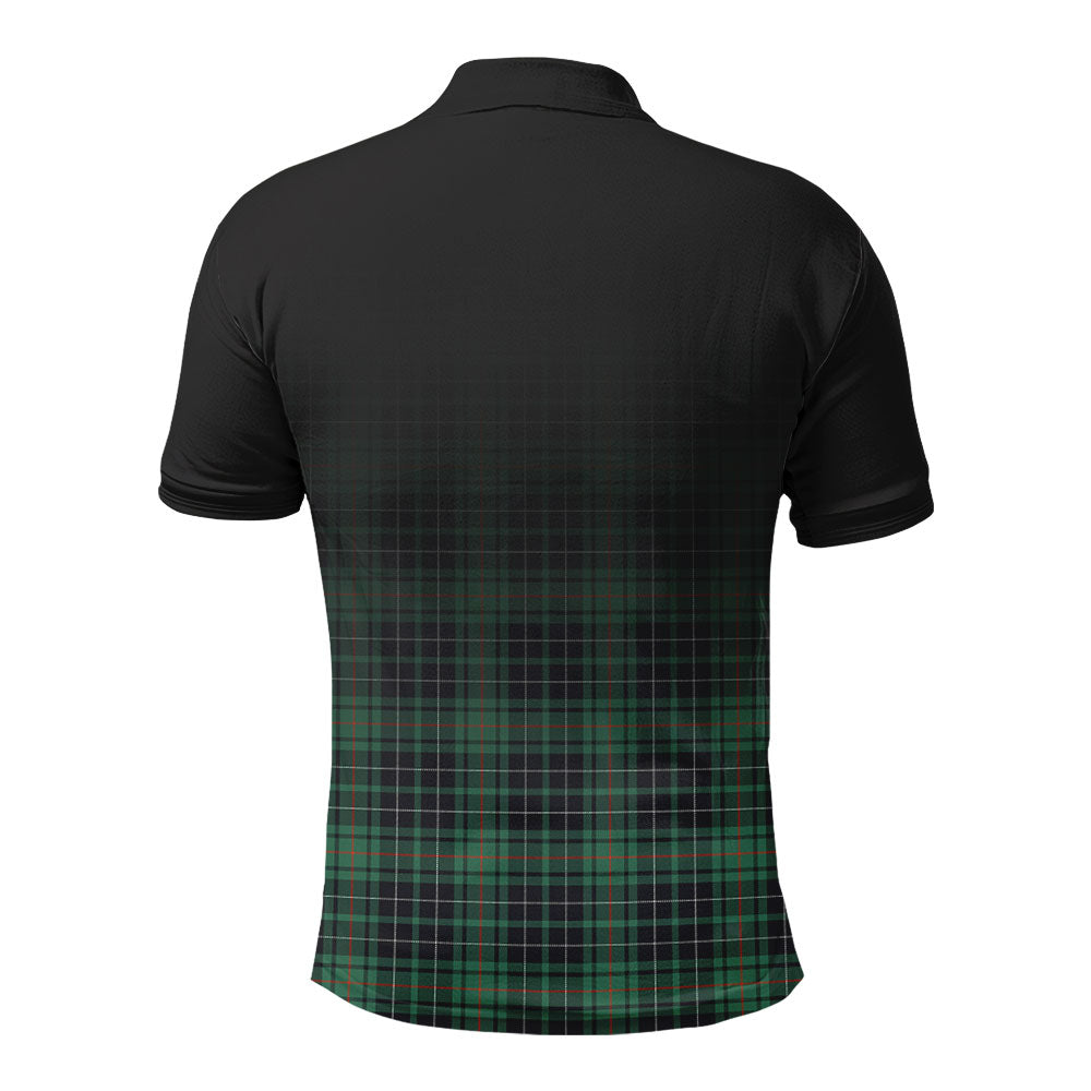 MacAulay Hunting Ancient Tartan Crest Polo Shirt - Thistle Black Style