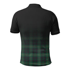 MacAuley Hunting Ancient Tartan Crest Polo Shirt - Thistle Black Style