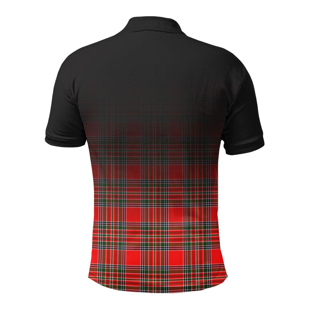 MacBean Tartan Crest Polo Shirt - Thistle Black Style