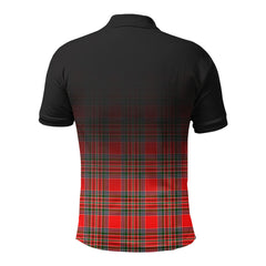 MacBean Tartan Crest Polo Shirt - Thistle Black Style