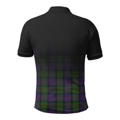 MacDonald Tartan Crest Polo Shirt - Thistle Black Style