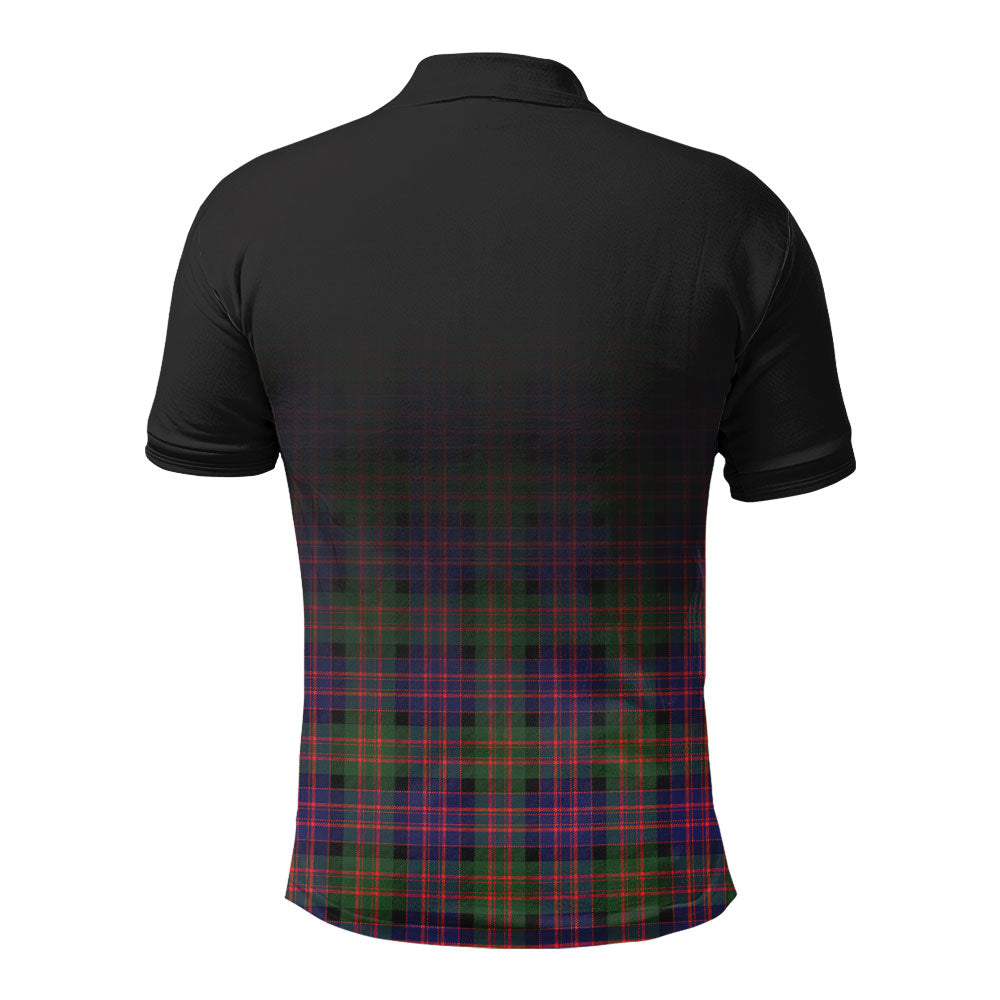 MacDonnell of Glengarry Modern Tartan Crest Polo Shirt - Thistle Black Style