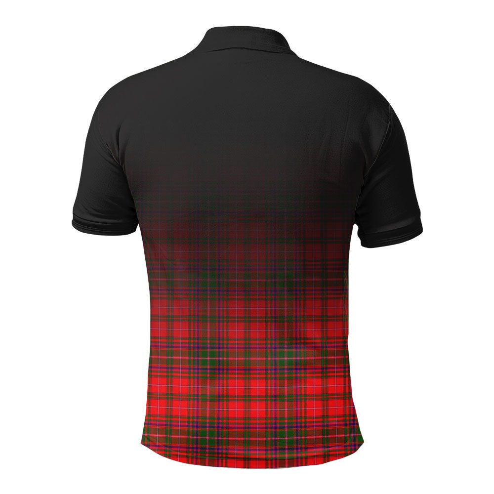 MacDougall Modern Tartan Crest Polo Shirt - Thistle Black Style