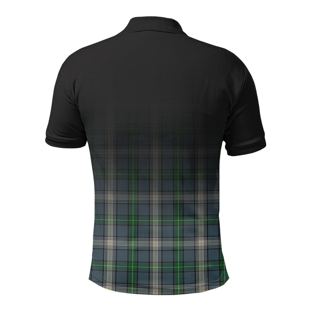 MacDowall Tartan Crest Polo Shirt - Thistle Black Style