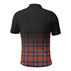 MacDuff Ancient Tartan Crest Polo Shirt - Thistle Black Style