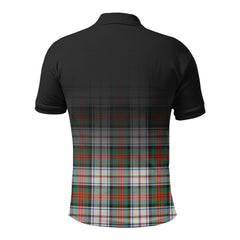 MacDuff Dress Ancient Tartan Crest Polo Shirt - Thistle Black Style