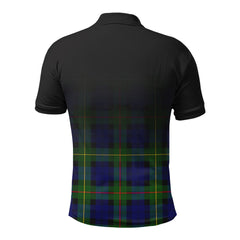 MacEwan Modern Tartan Crest Polo Shirt - Thistle Black Style