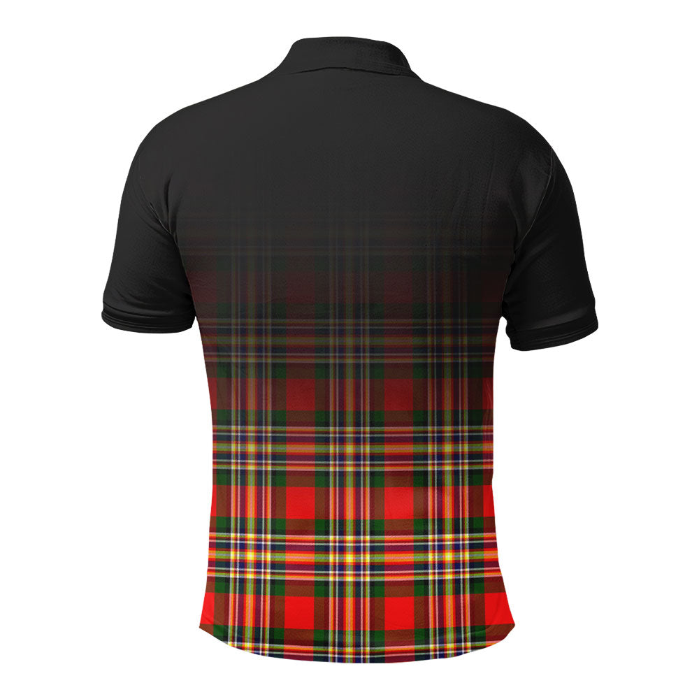 MacGill Modern Tartan Crest Polo Shirt - Thistle Black Style