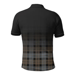 MacKay Weathered Tartan Crest Polo Shirt - Thistle Black Style