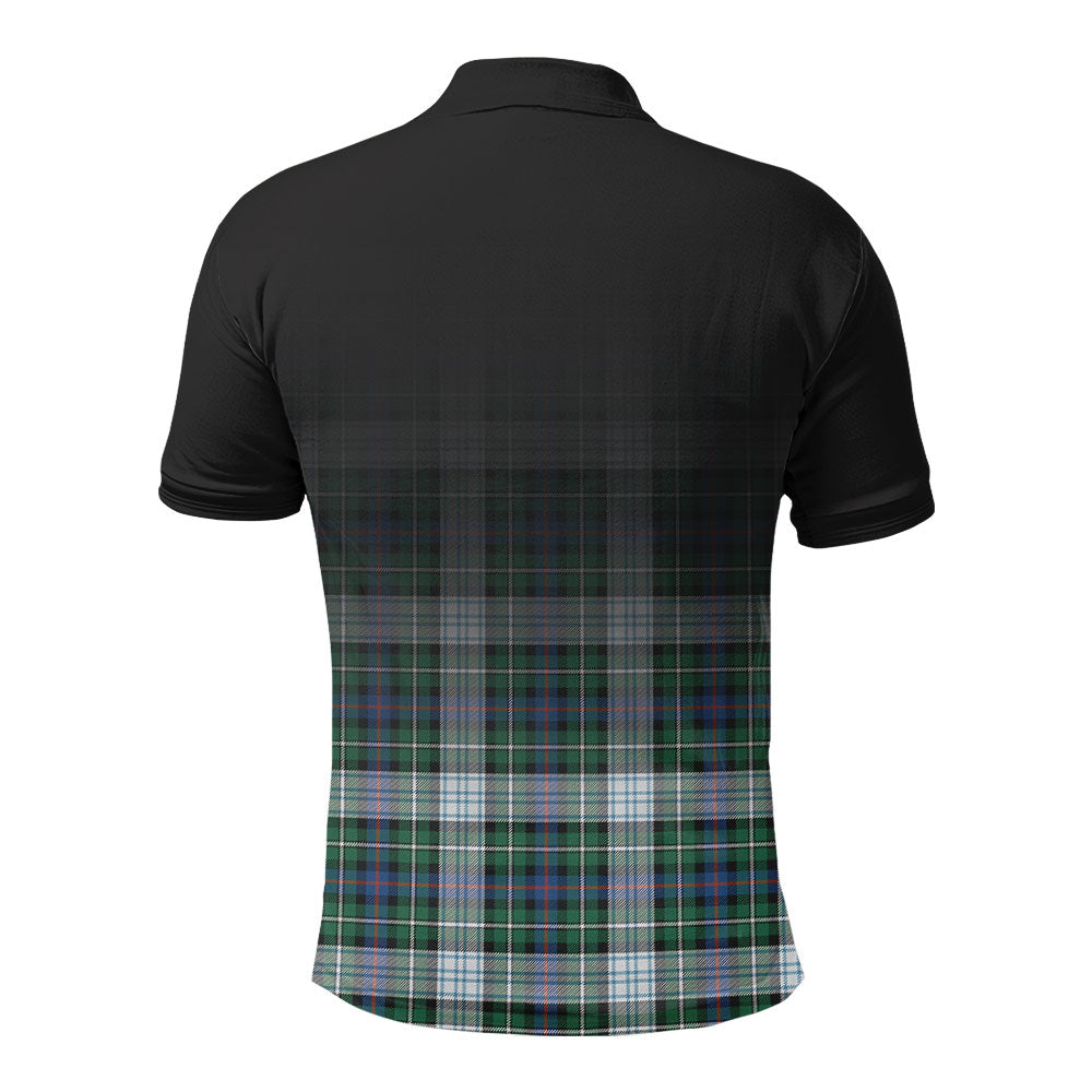 MacKenzie Dress Ancient Tartan Crest Polo Shirt - Thistle Black Style