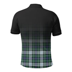 MacKenzie Dress Ancient Tartan Crest Polo Shirt - Thistle Black Style