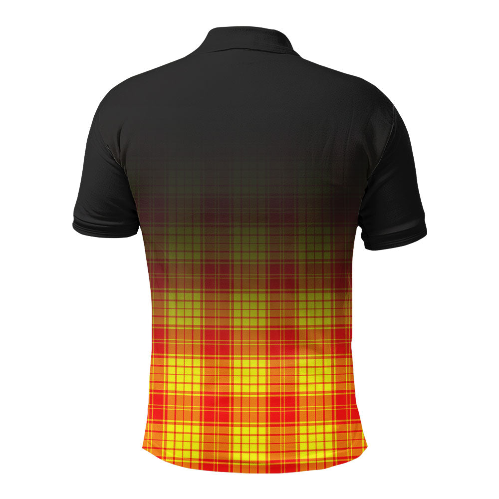 MacMillan Clan Tartan Crest Polo Shirt - Thistle Black Style