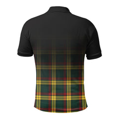 MacMillan Old Modern Tartan Crest Polo Shirt - Thistle Black Style