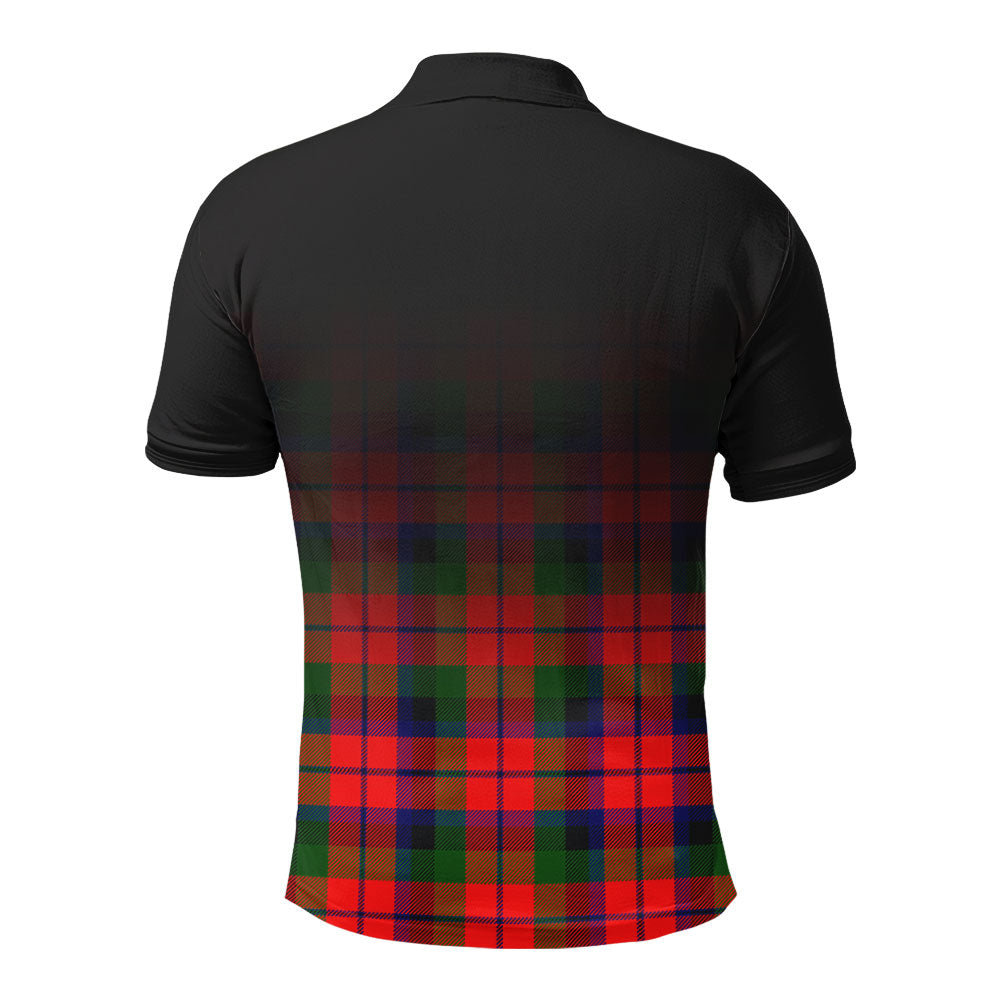 MacNaughton Modern Tartan Crest Polo Shirt - Thistle Black Style