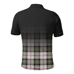 MacPherson Dress Ancient Tartan Crest Polo Shirt - Thistle Black Style