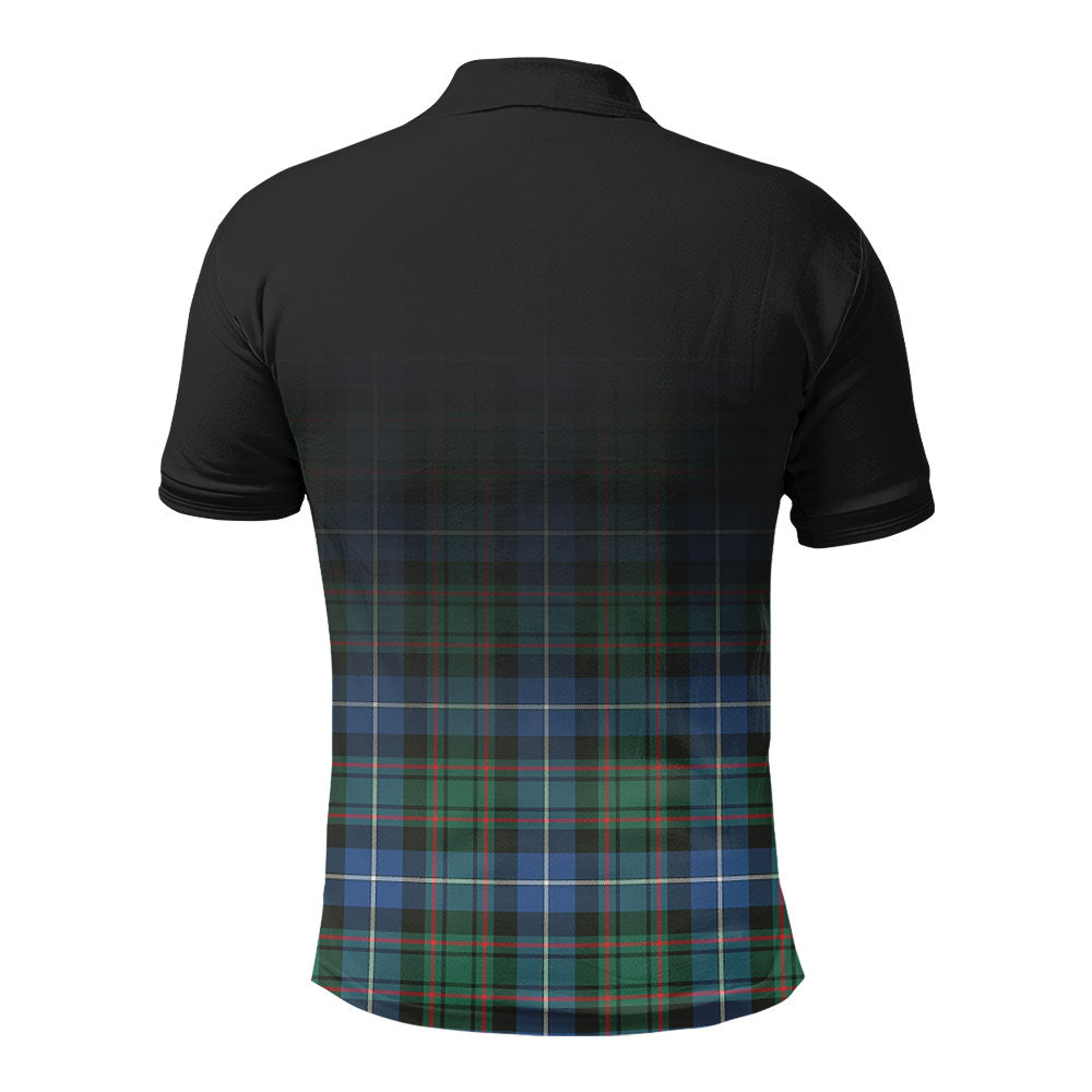 MacRae Hunting Ancient Tartan Crest Polo Shirt - Thistle Black Style