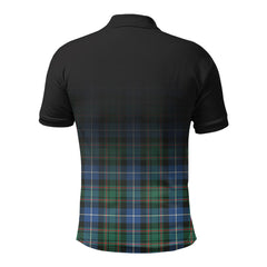 MacRae Hunting Ancient Tartan Crest Polo Shirt - Thistle Black Style