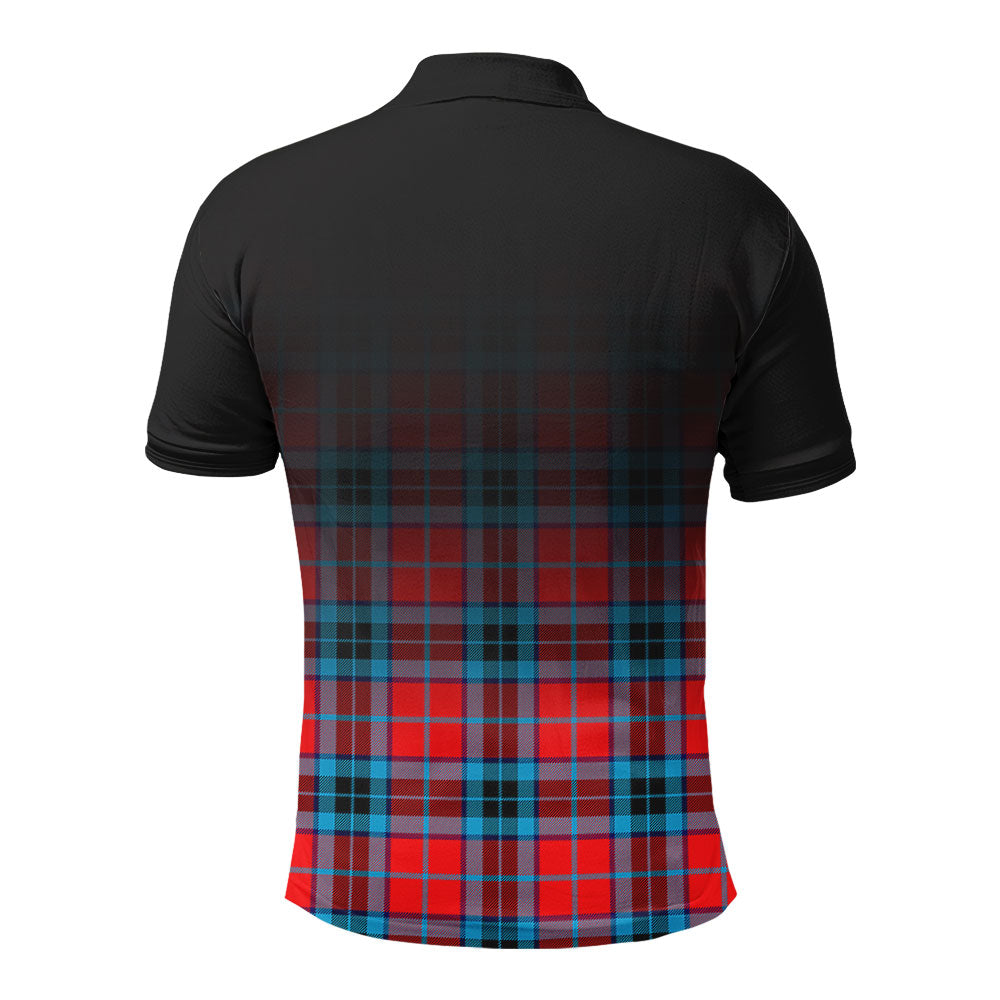 MacTavish Modern Tartan Crest Polo Shirt - Thistle Black Style
