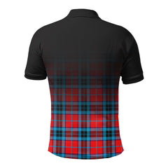 MacTavish Modern Tartan Crest Polo Shirt - Thistle Black Style