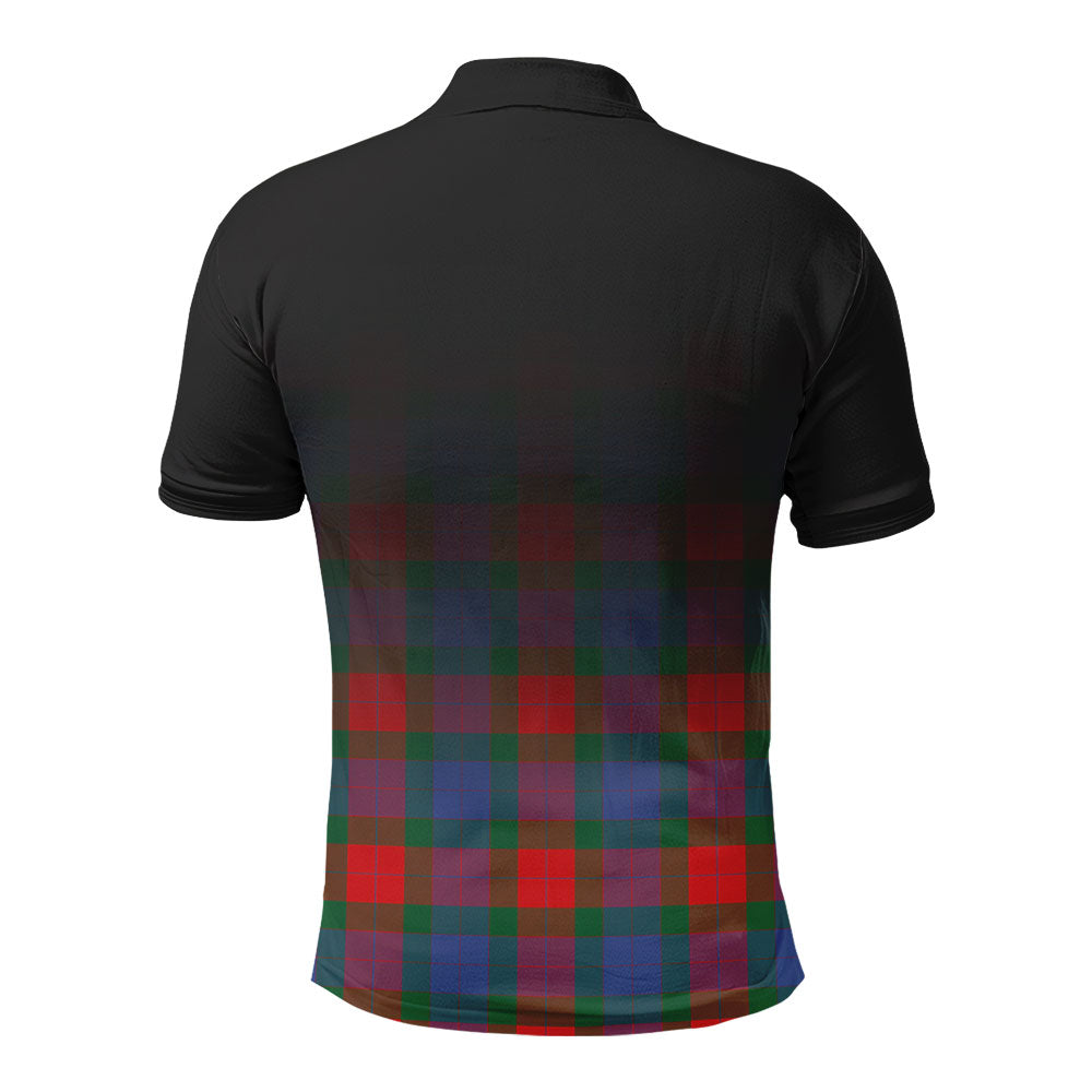 Mar Tartan Crest Polo Shirt - Thistle Black Style