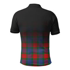 Mar Tartan Crest Polo Shirt - Thistle Black Style