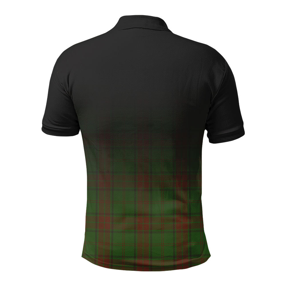 Maxwell Hunting Tartan Crest Polo Shirt - Thistle Black Style