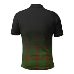 Maxwell Hunting Tartan Crest Polo Shirt - Thistle Black Style