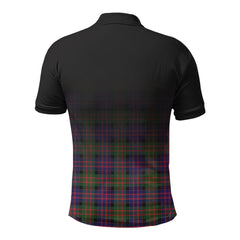 McDonald Modern Tartan Crest Polo Shirt - Thistle Black Style