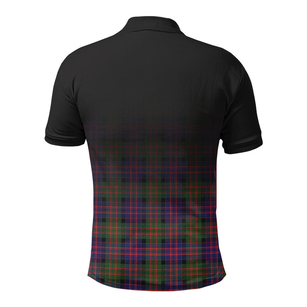 McDonnell of Glengarry Modern Tartan Crest Polo Shirt - Thistle Black Style