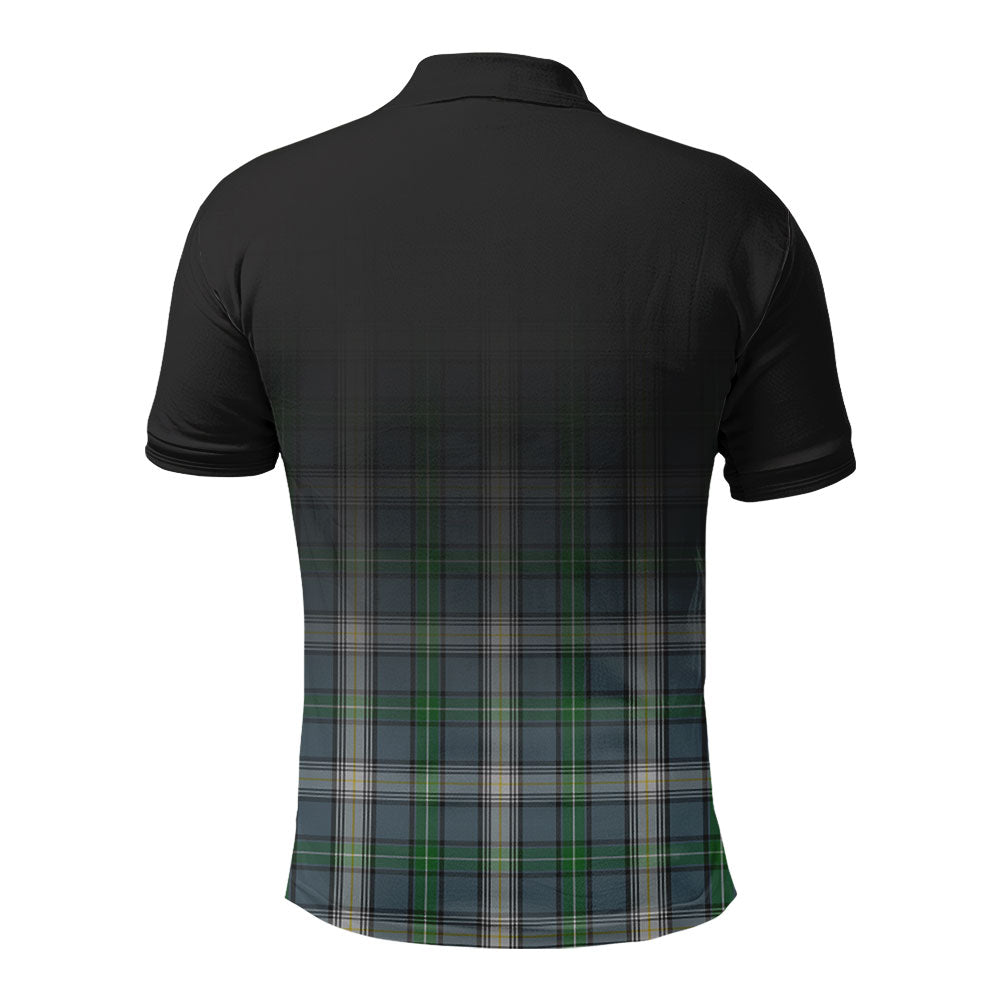 McDowall Tartan Crest Polo Shirt - Thistle Black Style