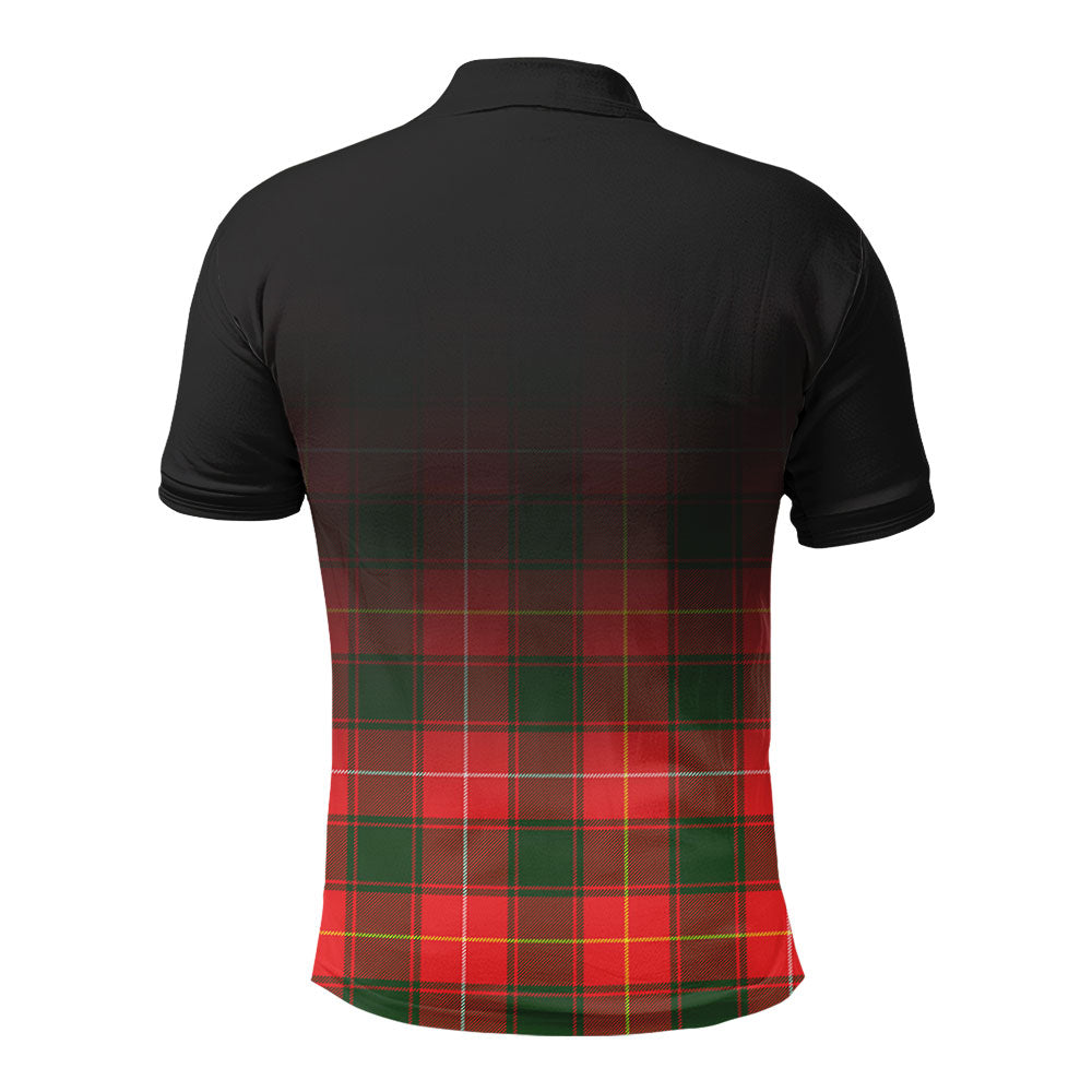 McFie Tartan Crest Polo Shirt - Thistle Black Style
