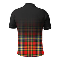 McGill Modern Tartan Crest Polo Shirt - Thistle Black Style
