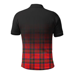 McGillivray Modern Tartan Crest Polo Shirt - Thistle Black Style