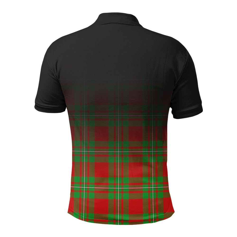 McGregor Modern Tartan Crest Polo Shirt - Thistle Black Style