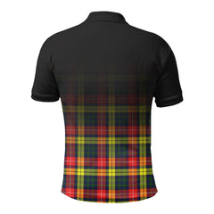 McIndoe Tartan Crest Polo Shirt - Thistle Black Style