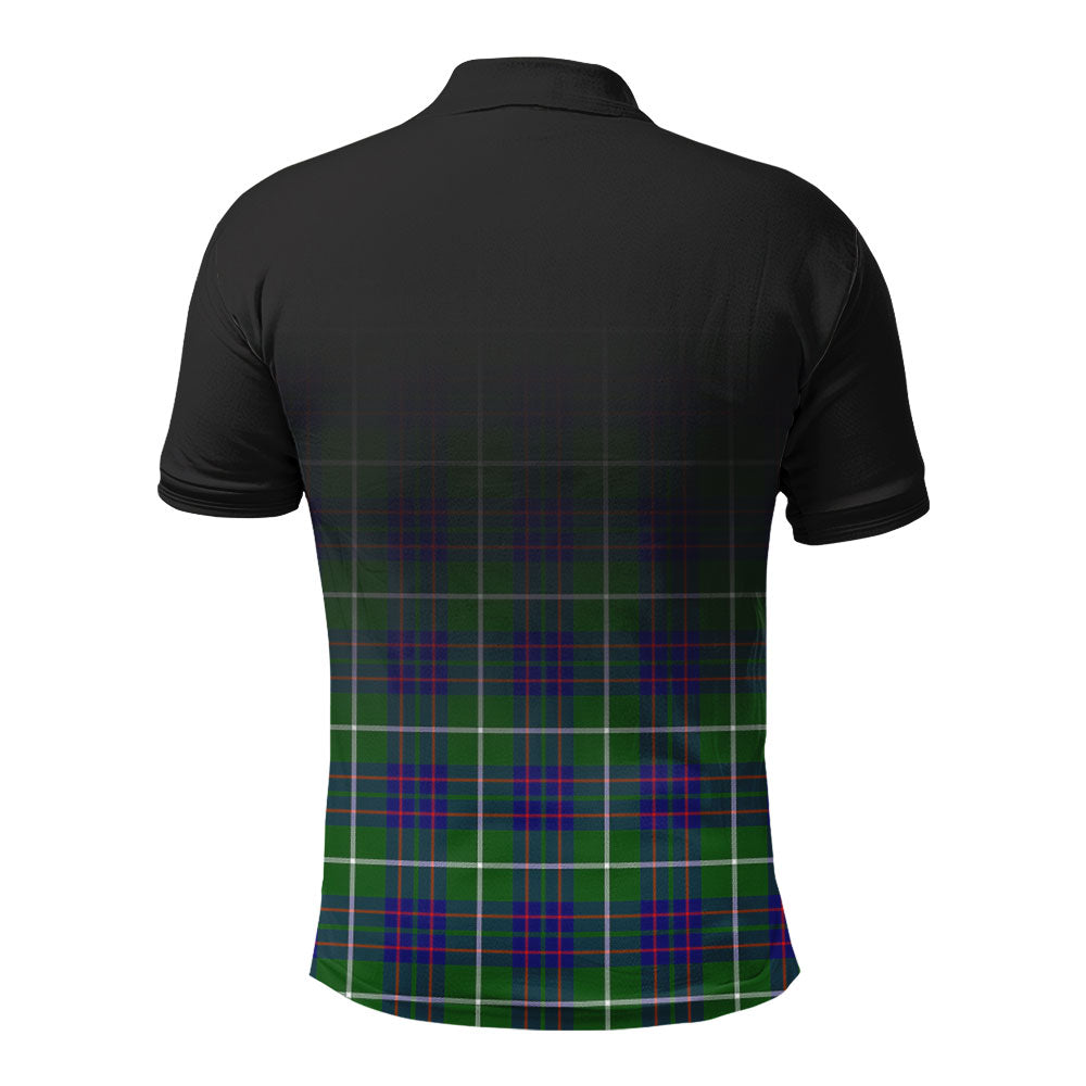 McIntyre Hunting Modern Tartan Crest Polo Shirt - Thistle Black Style