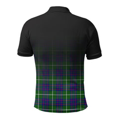 McIntyre Hunting Modern Tartan Crest Polo Shirt - Thistle Black Style