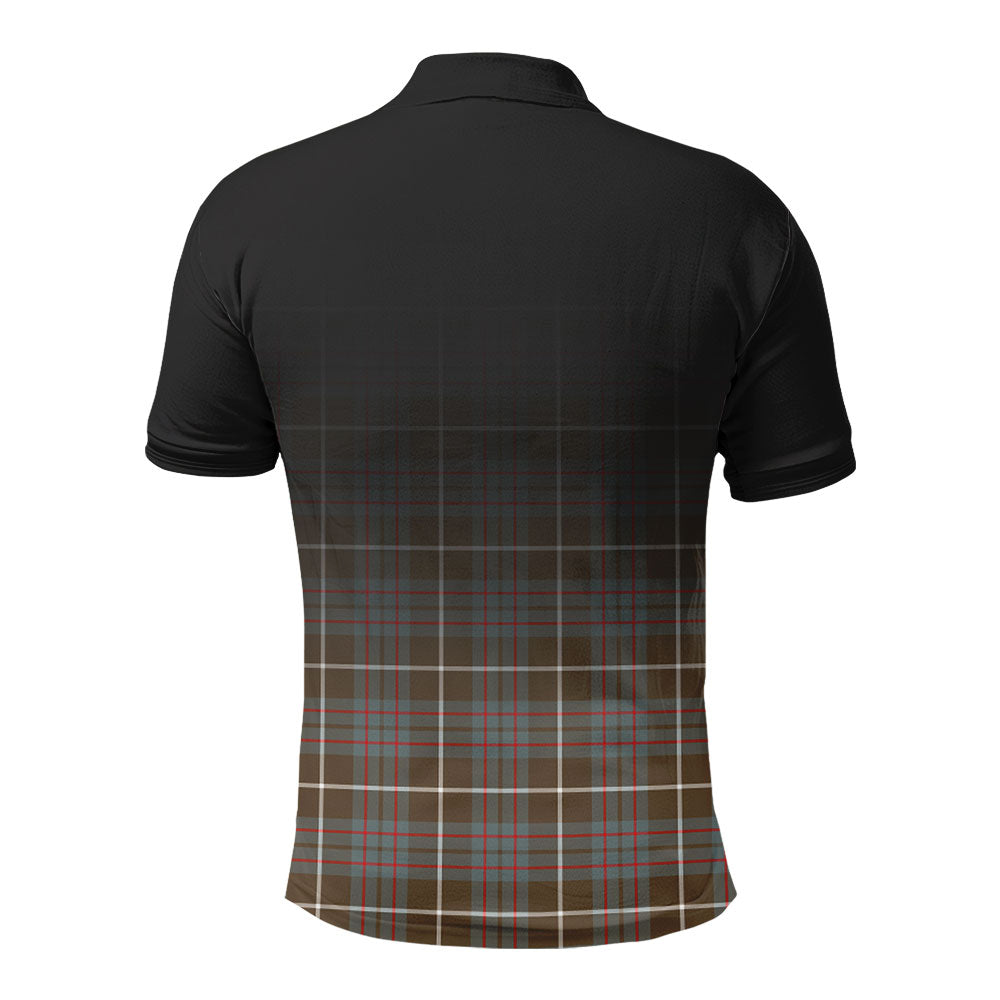 McIntyre Hunting Weathered Tartan Crest Polo Shirt - Thistle Black Style