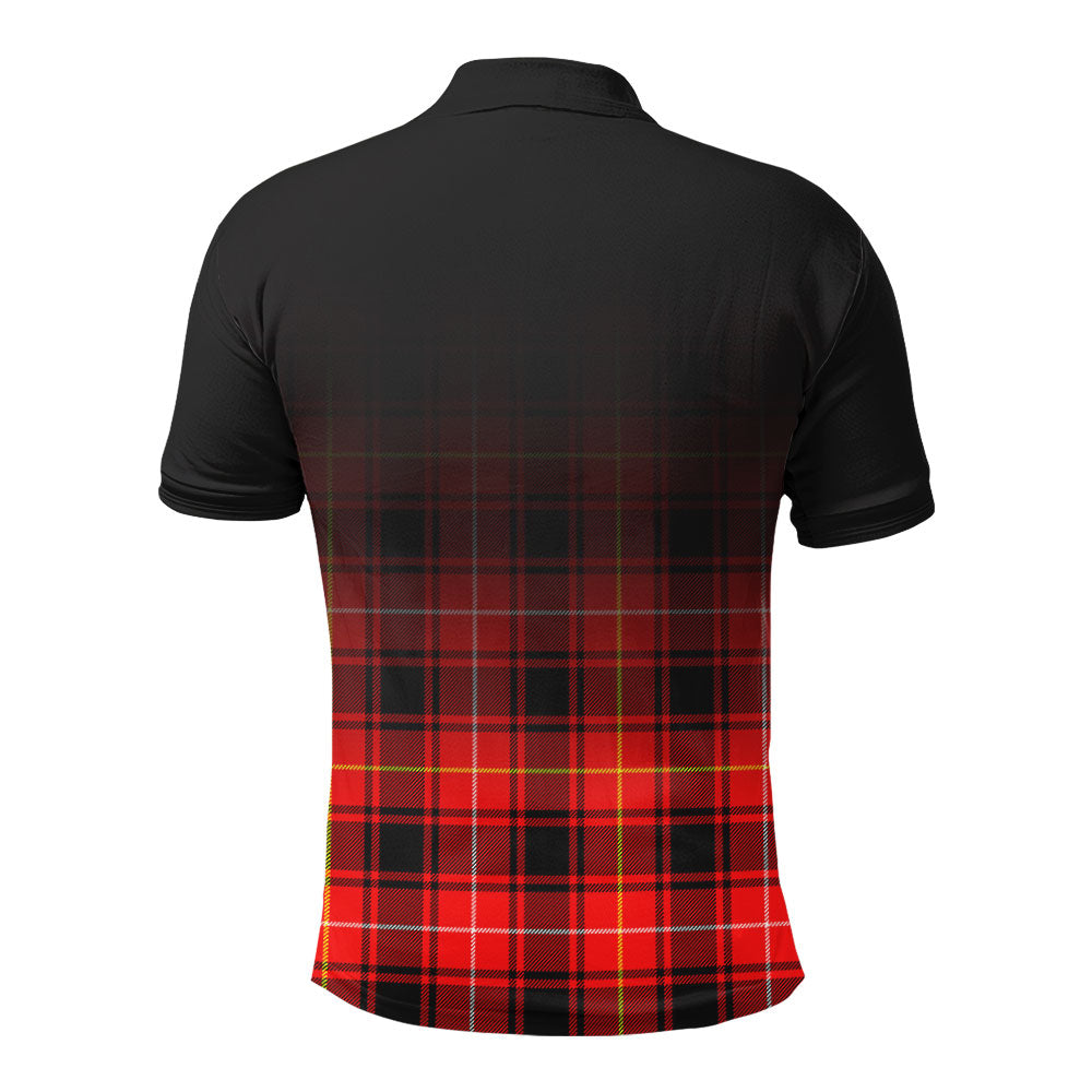 McIvor Tartan Crest Polo Shirt - Thistle Black Style