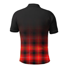 McIvor Tartan Crest Polo Shirt - Thistle Black Style