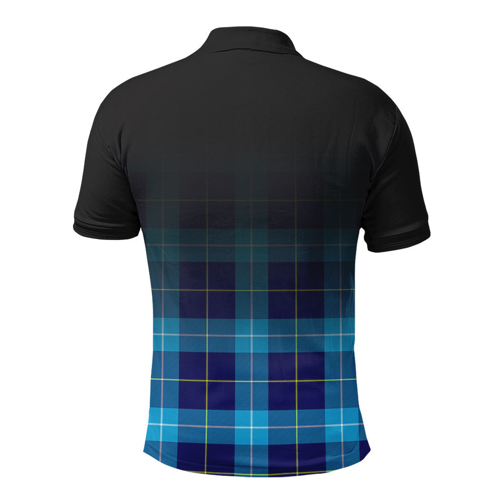 McKerrell Tartan Crest Polo Shirt - Thistle Black Style